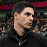 Mikel Arteta di laga Aston Villa v Arsenal