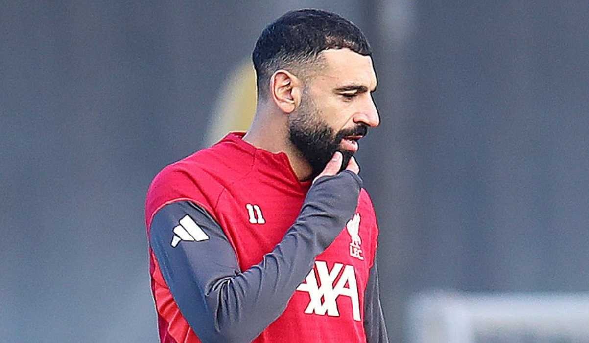 Mohamed Salah di sesi latihan Liverpool Mohamed Salah di sesi latihan Liverpool