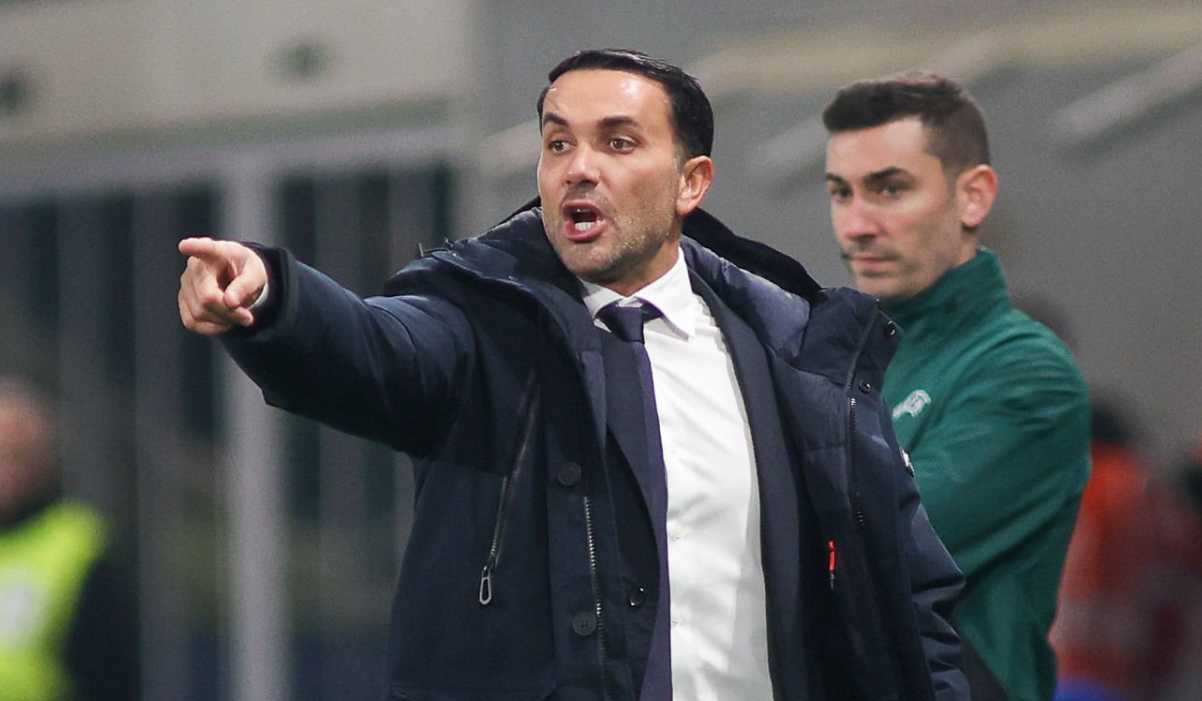 Raffaele Palladino di laga Atalanta vs Chelsea Raffaele Palladino di laga Atalanta vs Chelsea