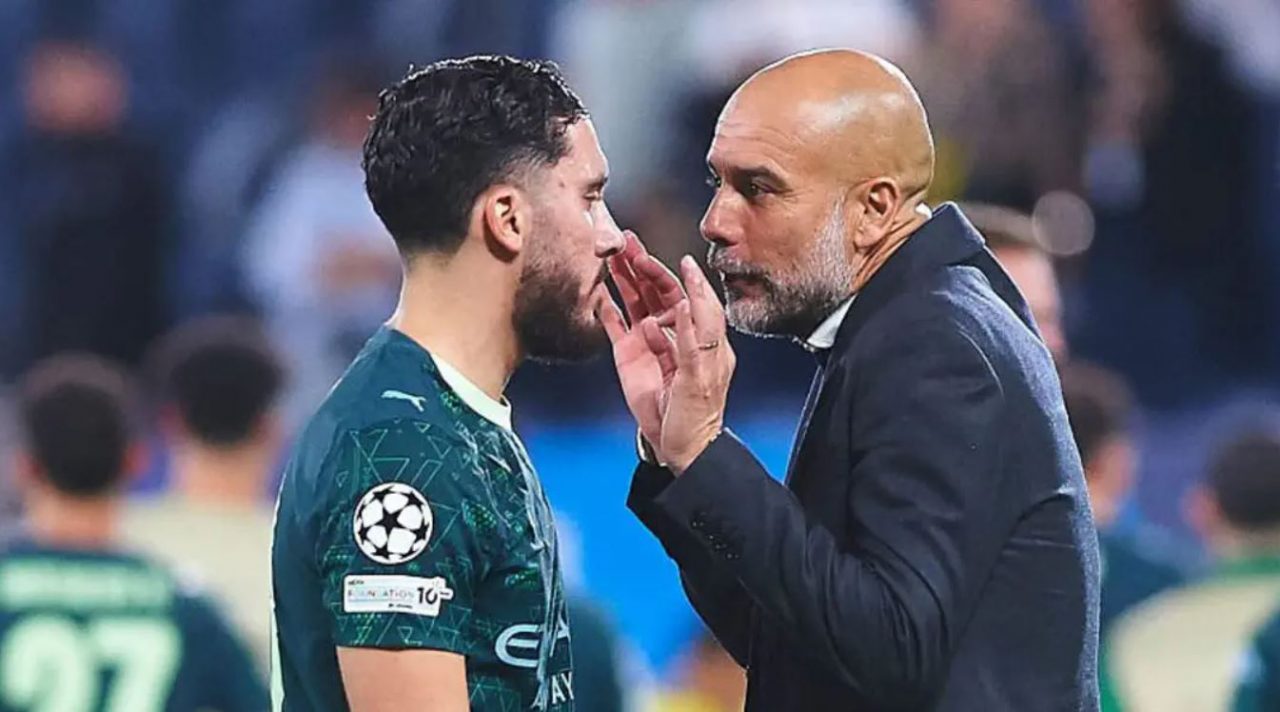 Rayan Cherki dan Pep Guardiola