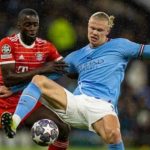 Upamecano dalam sebuah aksinya untuk Bayern Munchen di Liga Champions