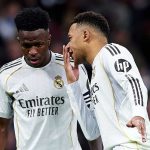 Vinicius Junior dan Kylian Mbappe di laga Real Madrid vs Sevilla