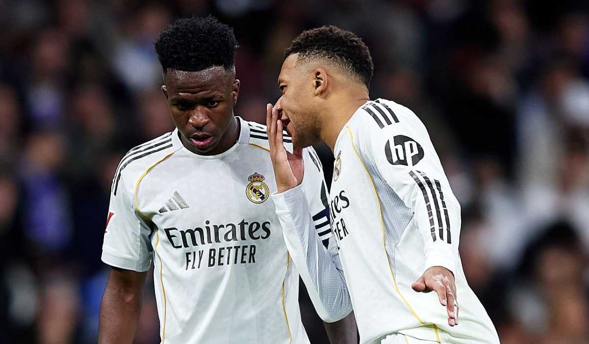Vinicius Junior dan Kylian Mbappe di laga Real Madrid vs Sevilla