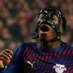 Yan Diomande di laga Union Berlin vs Leipzig