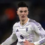 Aksi Benjamin Sesko di laga Burnley vs Manchester United