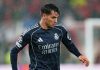 Aksi Brahim Diaz di laga Benfica vs Real Madrid di Liga Champions