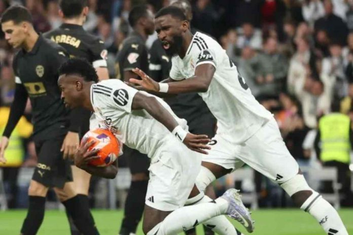 Antonio Rudiger dalam Sebuah Aksinya untuk Real Madrid