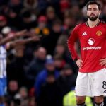Bruno Fernandes di akhir sebuah laga Manchester United