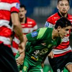 Bruno Moreira dalam aksinya saat membela Persebaya di kandang Madura United