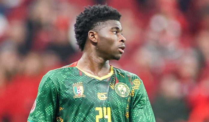 Carlos Baleba di laga Kamerun vs Maroko di Piala Afrika