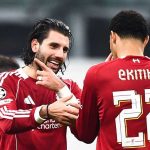 Rapor Pemain Liverpool Sepanjang 2025: Szoboszlai Paling Stabil, Isak Masih Tertinggal Dominik Szoboszlai ikut merayakan gol Hugo Ekitike