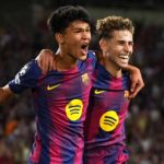 Dro Fernandez dan Fermin Lopez dalam sebuah laga Barcelona