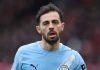 Ekspresi Bernardo Silva di laga Manchester United vs Manchester City di Premier League