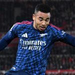 Gabriel Jesus menggiring bola di laga Nottingham Forest vs Arsenal di Premier League