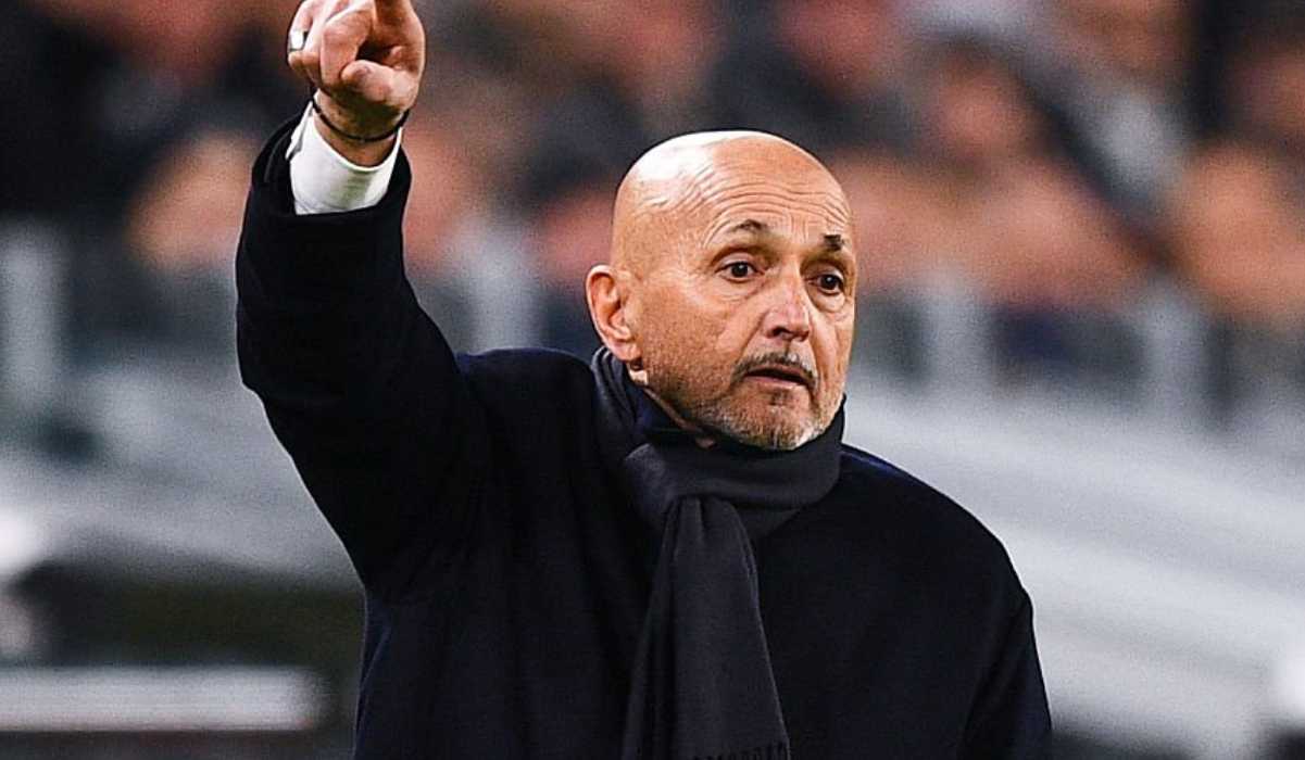 Gestur Luciano Spalletti di laga Juventus vs Napoli di Serie A