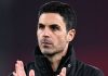 Gestur Mikel Arteta usai laga Nottingham Forest vs Arsenal