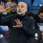 Gestur Pep Guardiola di laga Manchester City vs Galatasaray