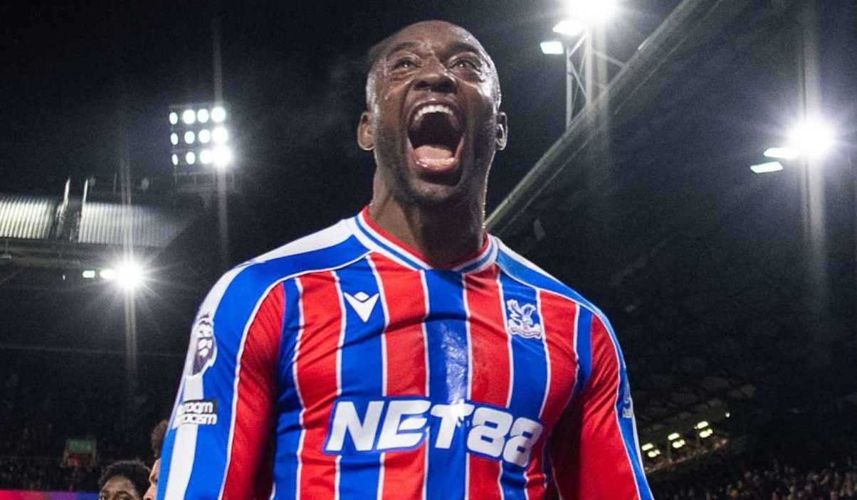 Jean-Philippe Mateta merayakan golnya di laga Crystal Palace vs Fulham di Premier League Jean-Philippe Mateta merayakan golnya di laga Crystal Palace vs Fulham di Premier League