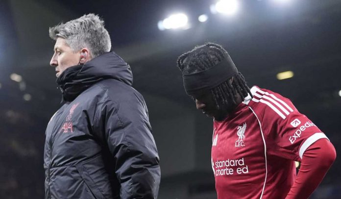 Jeremie Frimpong cedera di laga Liverpool v Qarabag di Champions League Jeremie Frimpong cedera di laga Liverpool v Qarabag di Champions League