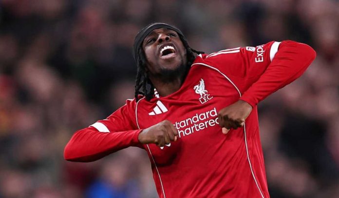Jeremie Frimpong merayakan golnya ke gawang Barnsley