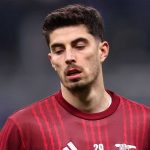 Kai Havertz Starter, Begini Perkiraan Susunan Pemain Arsenal di Liga Champions Kai Havertz pemanasan jelang laga Internazionale Milan v Arsenal di Champions League
