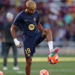 Lamine Yamal dalam sebuah Sesi Latihan Barcelona