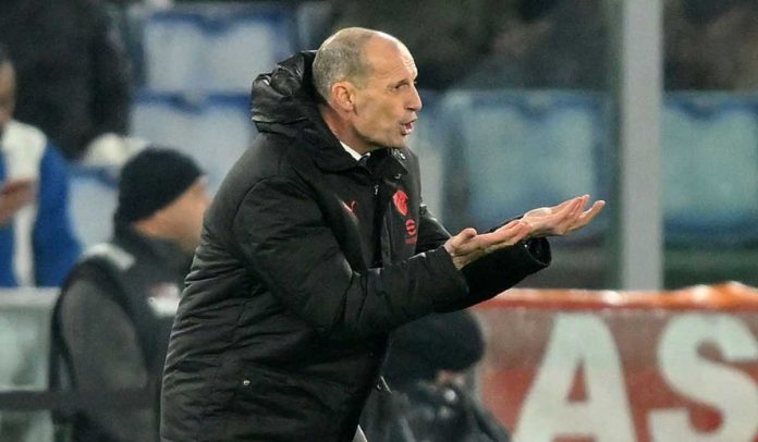 Massimiliano Allegri di laga AS Roma vs AC Milan di Serie A