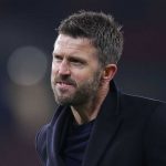 Michael Carrick merayakan kemenangan di laga Arsenal v Manchester United di Premier League