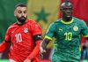 Mohamed Salah saat Mesir lawan Senegal di Piala Afrika