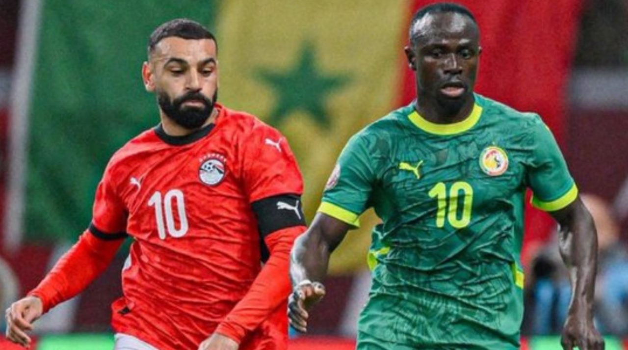 Mohamed Salah saat Mesir lawan Senegal di Piala Afrika
