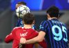 Momen tarikan Alessandro Bastoni ke jersey Florian Wirtz di laga Inter Milan vs Liverpool di Liga Champions