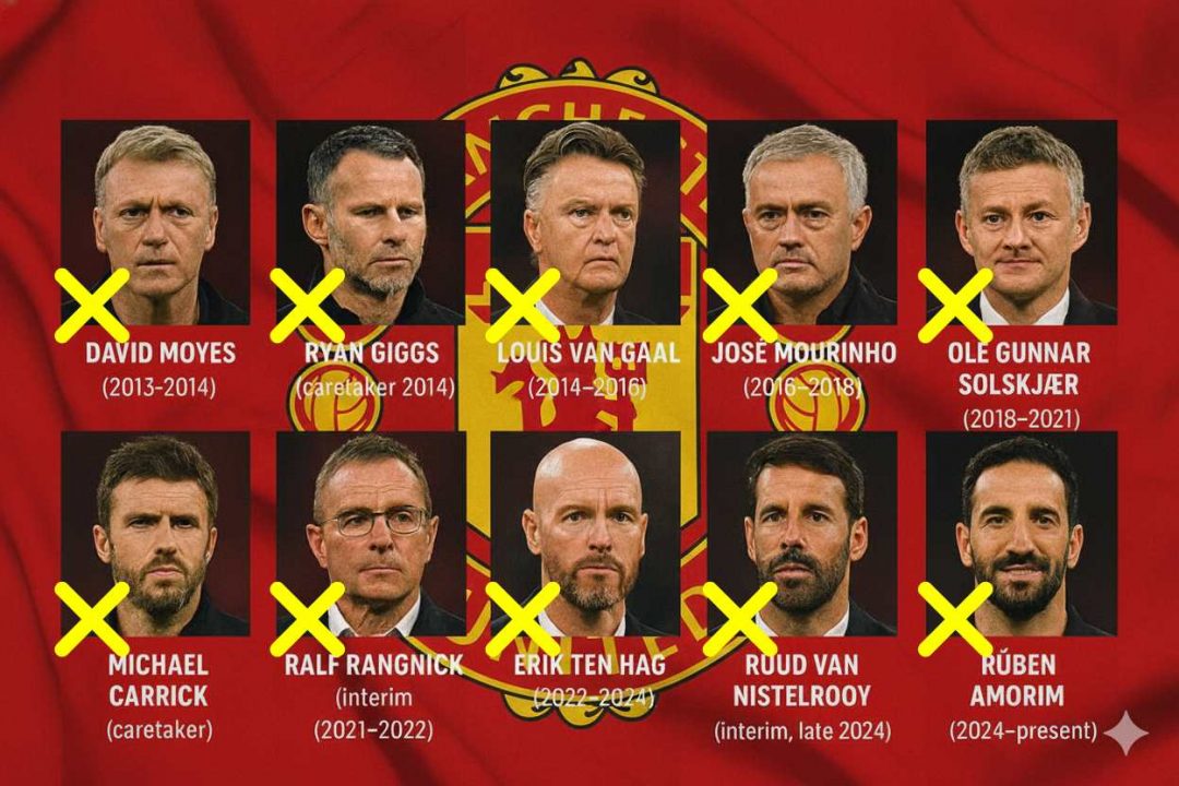 Rapor pelatih Manchester United usai Sir Alex Ferguson