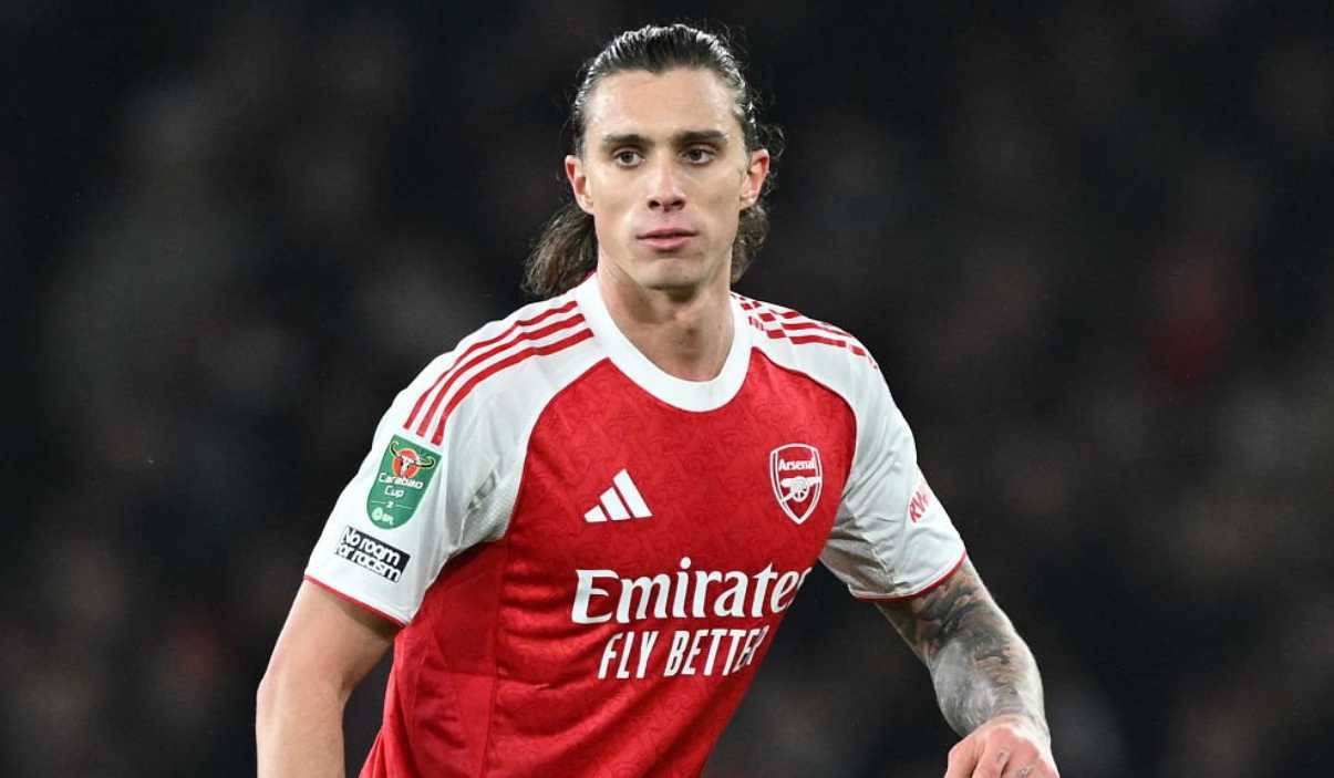 Ricardo Calafiori di laga Arsenal vs Crystal Palace