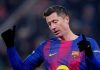 Robert Lewandowski di laga Slavia Praha vs Barcelona di Liga Champions