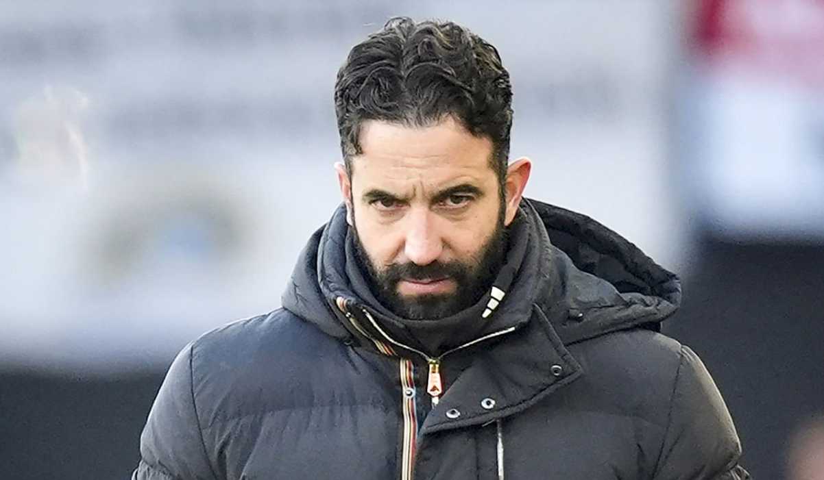 Ruben Amorim di laga Leeds United v Manchester United di Premier League