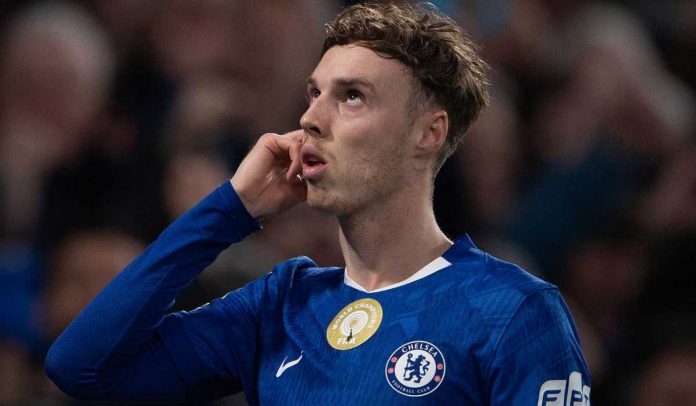 Selebrasi Cole Palmer di laga Chelsea v Brentford di Premier League Selebrasi Cole Palmer di laga Chelsea v Brentford di Premier League