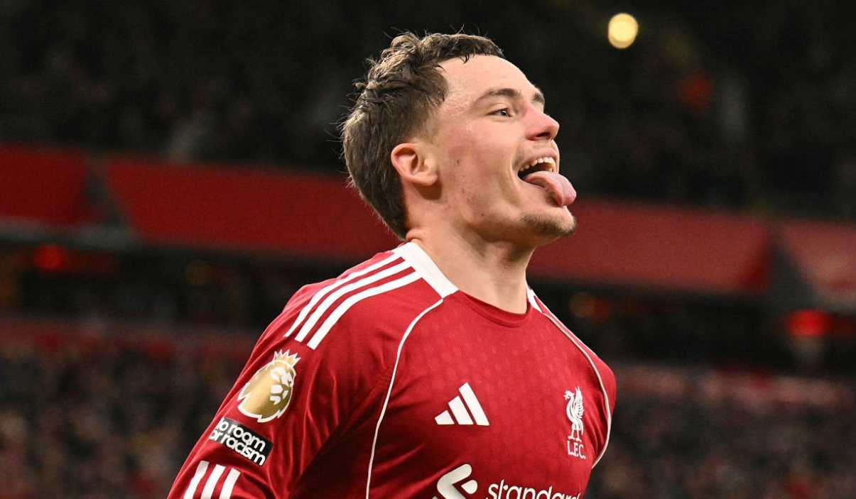 Selebrasi Florian Wirtz di laga Fulham vs Liverpool