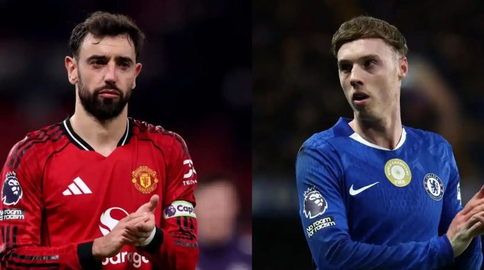 Bruno Fernandes pui pemain Chelsea Cole Palmer Bruno Fernandes pui pemain Chelsea Cole Palmer