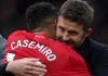 Casemiro dan pelatih Manchester Unnited Michael Carrick