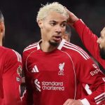 Cody Gakpo, Hugo Ekitike dan Mohamed Salah pemain Liverpool