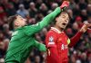 Gianluigi Donnarumma saat melawan Liverpool di Anfield