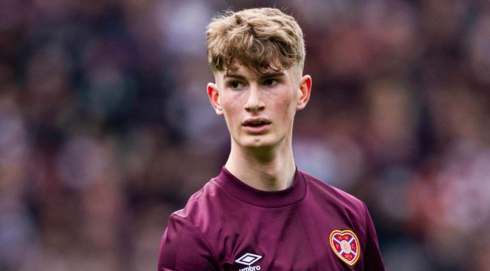 James Wilson pemain Hearts di Liga Skotlandia James Wilson pemain Hearts di Liga Skotlandia