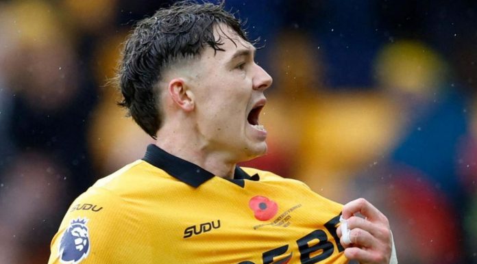Jorgen Strand Larsen pemain Wolves Jorgen Strand Larsen pemain Wolves