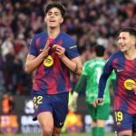 Marc Bernal Usai Mencetak Gol untuk Barcelona ke Gawang Mallorca