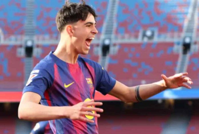 Marc Bernal Usai Mencetak untuk Barcelona di Laga vs Levante