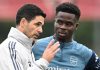 Mikel Arteta dan Bukayo Saka - Arsenal