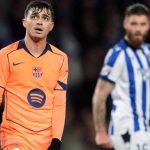 Pedri dalam sebuah laga sebelum ia cedera di laga vs Slavia Praha