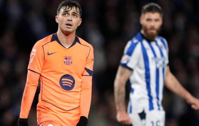 Pedri dalam sebuah laga sebelum ia cedera di laga vs Slavia Praha Pedri dalam sebuah laga sebelum ia cedera di laga vs Slavia Praha