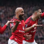 Pemain Manchester United saat merayakan kemenangan mereka atas Tottenham Hotspur