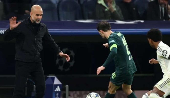 Pep Guardiola di Pinggir Lapangan Saat City Bertemu Madrid di Fase Liga Pep Guardiola di Pinggir Lapangan Saat City Bertemu Madrid di Fase Liga